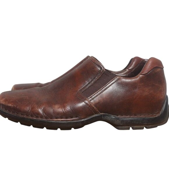 COLE HAAN LEATHER MEN'S SLIP ON LOAFERS SHOES CHESTNUT 9.5 M - Picture 1 of 9